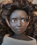 Виниловая кукла, немецкая кукла, авторская кукла, винтажная кукла - Коллекционная кукла мулатка Стефания АА