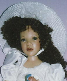 Интерьерная кукла Леди в белом от автора Jane Bradbury от Master Piece Gallery фарфор