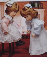 куклы коллекционные, интерьерные куклы, куклы Донны Руберт,  - Фарфоровые куклы девочки сёстры 
