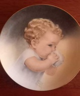 украшение интерьера, подарок на День Рождения, подарок для души, винтажная тарелка - Декоративная тарелка Малыш