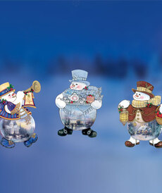 Ёлочные игрушки Рождество снеговики от автора Thomas Kinkade от Bradford Exchange