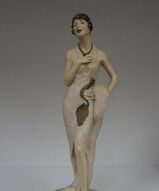 винтажные статуэтки, стиль Серебряного века, статуэтка девушки - Статуэтка Девушка Серебряного века