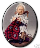 Миниатюрная кукла старушка - Тётя Клара