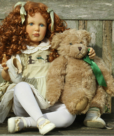 Элизабет и мишка от автора Joan Blackwood от Другие фабрики кукол