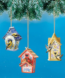 Ёлочные игрушки Птички-домики от автора  от Bradford Exchange