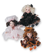 3 фарфоровые куклы мини  - Трио Too Sweets Tots 2