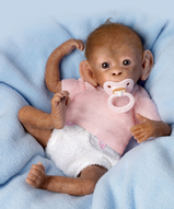 Силикон-виниловая кукла-обезьянка - Обезьянка Коко