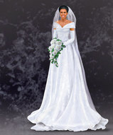 Фарфоровая статуэтка - Невеста президента США Мишель Обама АА