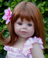 Виниловая кукла, большая кукла, кукла коллекционная, шарнирная кукла - Реалистичная кукла девочка Суббота рыжик