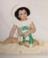 Большая фарфоровая кукла коллекционная - Лови волну 2 (АА)