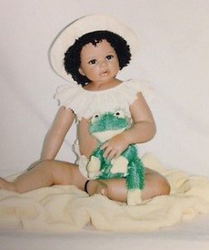 Интерьерная кукла мулатка Лови волну АА от автора Monika Levenig от Master Piece Gallery фарфор