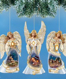 Праздничные ангелы-хранители от автора Thomas Kinkade от Bradford Exchange