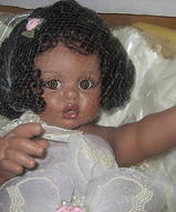 Виниловая кукла, интерьерная кукла, куклы Спанос, кукла мулатка - Интерьерная кукла Шелли в ракушке АА