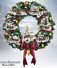 Рождественский венок 2 от автора Thomas Kinkade от Bradford Exchange