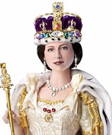 Фарфоровая кукла коллекционная - Королева Елизавета II