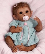 Силикон-виниловая кукла - обезьянка - Люблю обниматься
