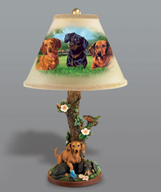 Лампа с собачками от автора  от Bradford Exchange
