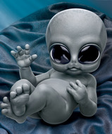Коллекционная кукла, кукла инопланетянин, кукла младенец, интерьерная кукла - Необычная кукла инопланетянин НЛО 