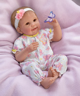 Виниловая кукла коллекционная младенец - Сладкие поцелую бабочки