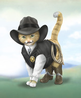 коллекционные фигурки кошек, статуэтки кошек,  - Кот шериф