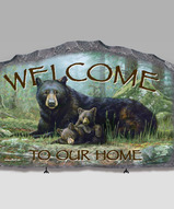 табличка на дверь, картины с медведями, - Добро пожаловать в наш дом!