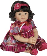 Виниловая кукла в национальной одежде - Китаяночка Куиин