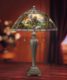 Лампа настольная "Сад под куполом" от автора Thomas Kinkade от Bradford Exchange