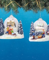 эксклюзивные ёлочные игрушки авторские - Снежные шары "Зимние радости"