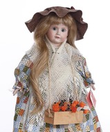 Коллекционная кукла из фарфора , кукла в ретро стиле - Пейпер ретро