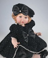 Коллекционная кукла фарфоровая - Бархатная девочка
