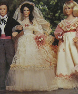 5 фарфоровых кукол вместе!  - Викторианская свадьба. 5 кукол!