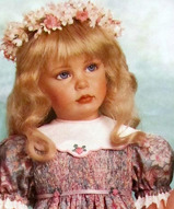 Фарфоровая кукла коллекционная - Джеcсика в саду