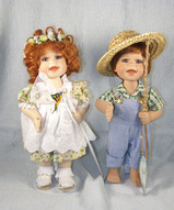 Две коллекционные куклы из фарфора - Лучшие друзья