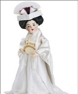 Фарфоровая кукла в японском наряде - Чака японская невеста