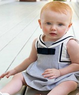 Одежда для куклы ребёнка - Морячка в ретро стиле