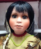 Фарфоровая кукла в этническом стиле - Индианка Дух мира