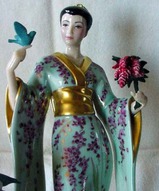 Фарфоровая фигурка гейши - Японская гейша
