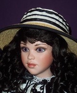 кукла коллекционная, интерьерная кукла, винтажная кукла, кукла для подарка - Фарфоровая кукла девушка Лаура