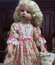 Платье для куклы Цветочное от автора  от Другие фабрики кукол