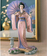 Статуэтки гейш, фарфоровые фигурки японок, - Принцесса вишневого сада гейша