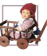 Немецкие куклы коллекционные - Малыш и коляска