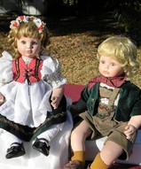 Фарфоровые куклы сказочные герои - Гретель и Гансель