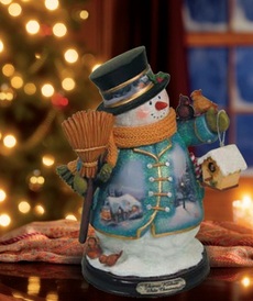 Рождественский снеговик (15) от автора Thomas Kinkade от Bradford Exchange
