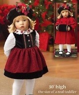 Большие куклы для девочек, коллекционная кукла - Рождественская прогулка