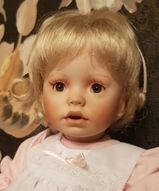 Фарфоровые куклы, коллекционные куклы, куклы Донны Руберт, винтажные куклы, интерьерные кулкы - Фарфоровая кукла Малышка Шей