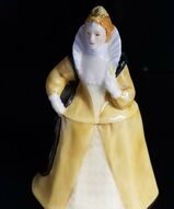 Фарфоровые статуэтки исторических персонажей - Королева Елизавета 1 на маскараде