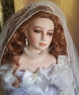 Фарфоровые куклы винтажные - Красавица невеста