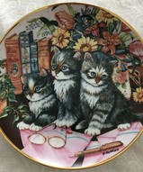 Винтажные тарелки коллекционные , настенные тарелки с кошками - Тарелка с кошечками
