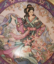 Тарелка Гейша Принцесса Орхидей от автора Lena Liu от Franklin Mint