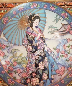  Тарелка Гейша Принцесса Сакуры от автора Lena Liu от Franklin Mint